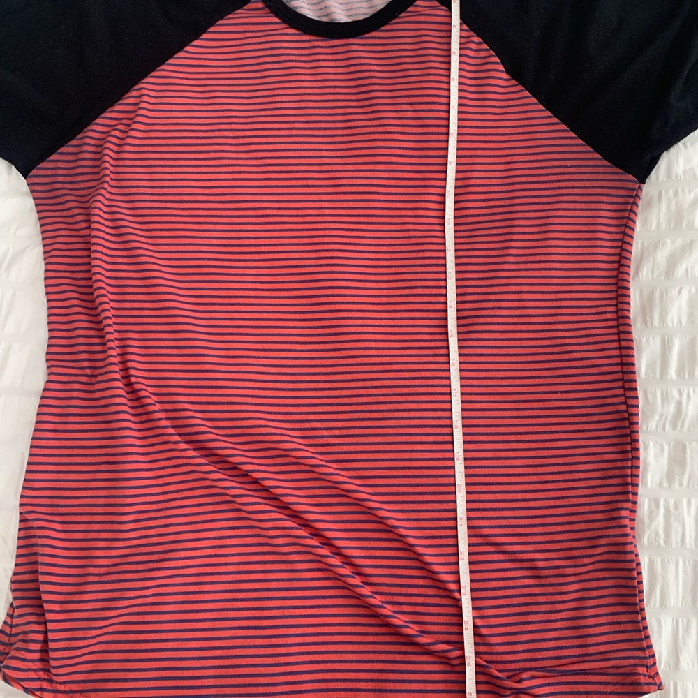 LuLa Roe Baseball Style Striped Tee - Picture 12 of 16